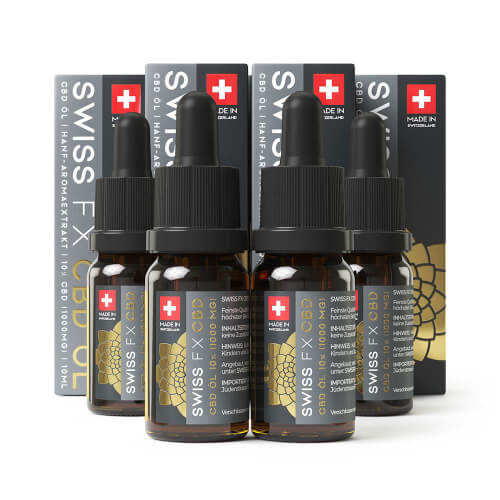 Swiss FX 4x CBD ÖL 10% (10ml): 4 zum Preis von 3 Aktion!