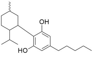 Strukturformel von H4CBD